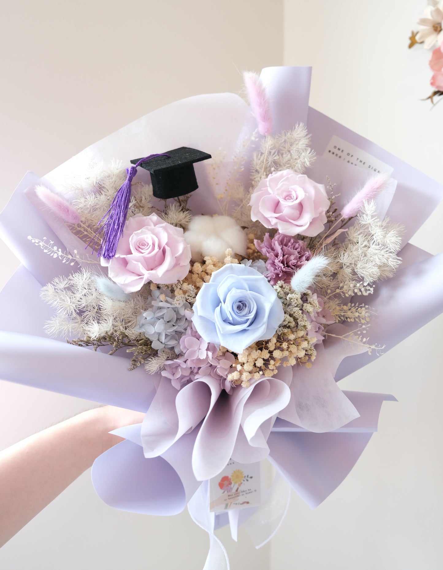 保鮮花玫瑰花束 - 紫藍色 | Preserved Flower Bouquet - Purple x Blue