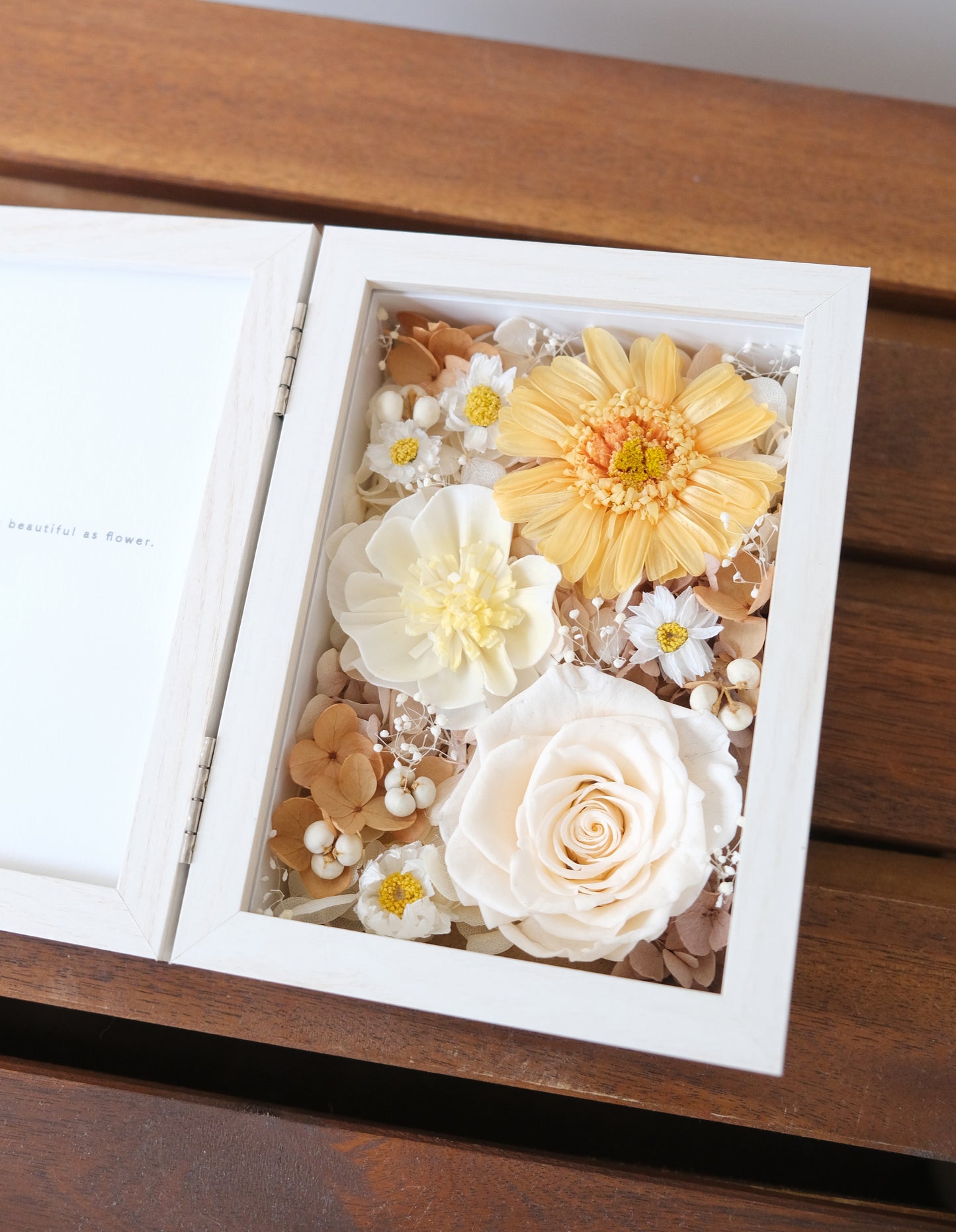 Sunflower - Preserved Flower Photo Frame - Yellow