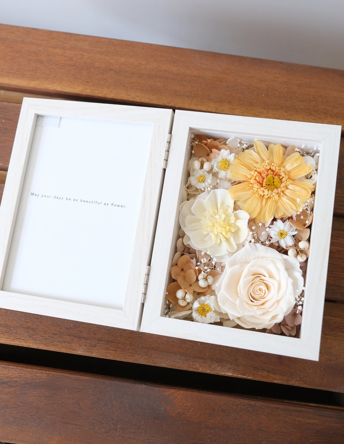 Sunflower - Preserved Flower Photo Frame - Yellow