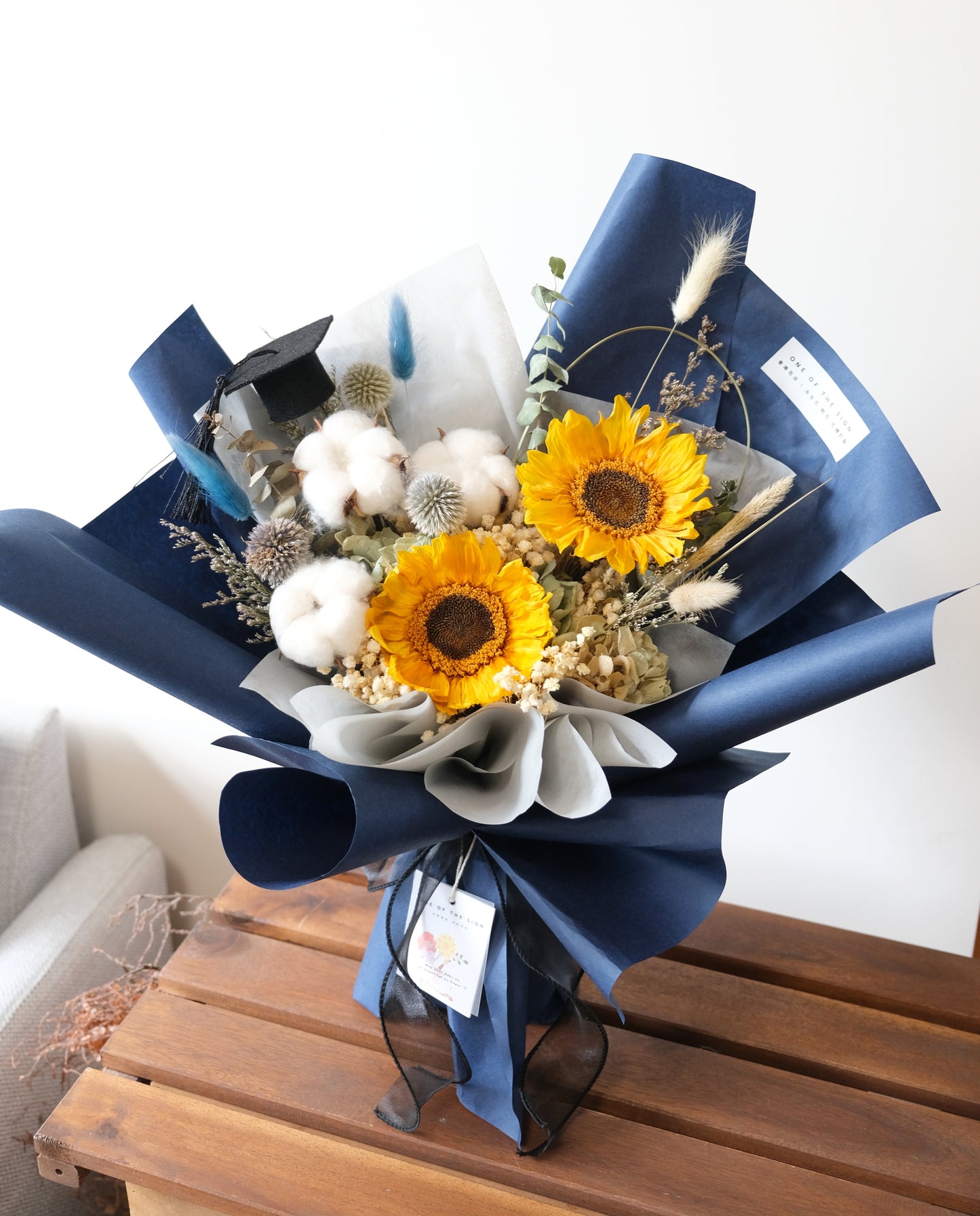 保鮮花向日葵 x 木棉花花束 | Preserved Sunflower x Cotton flower bouquet