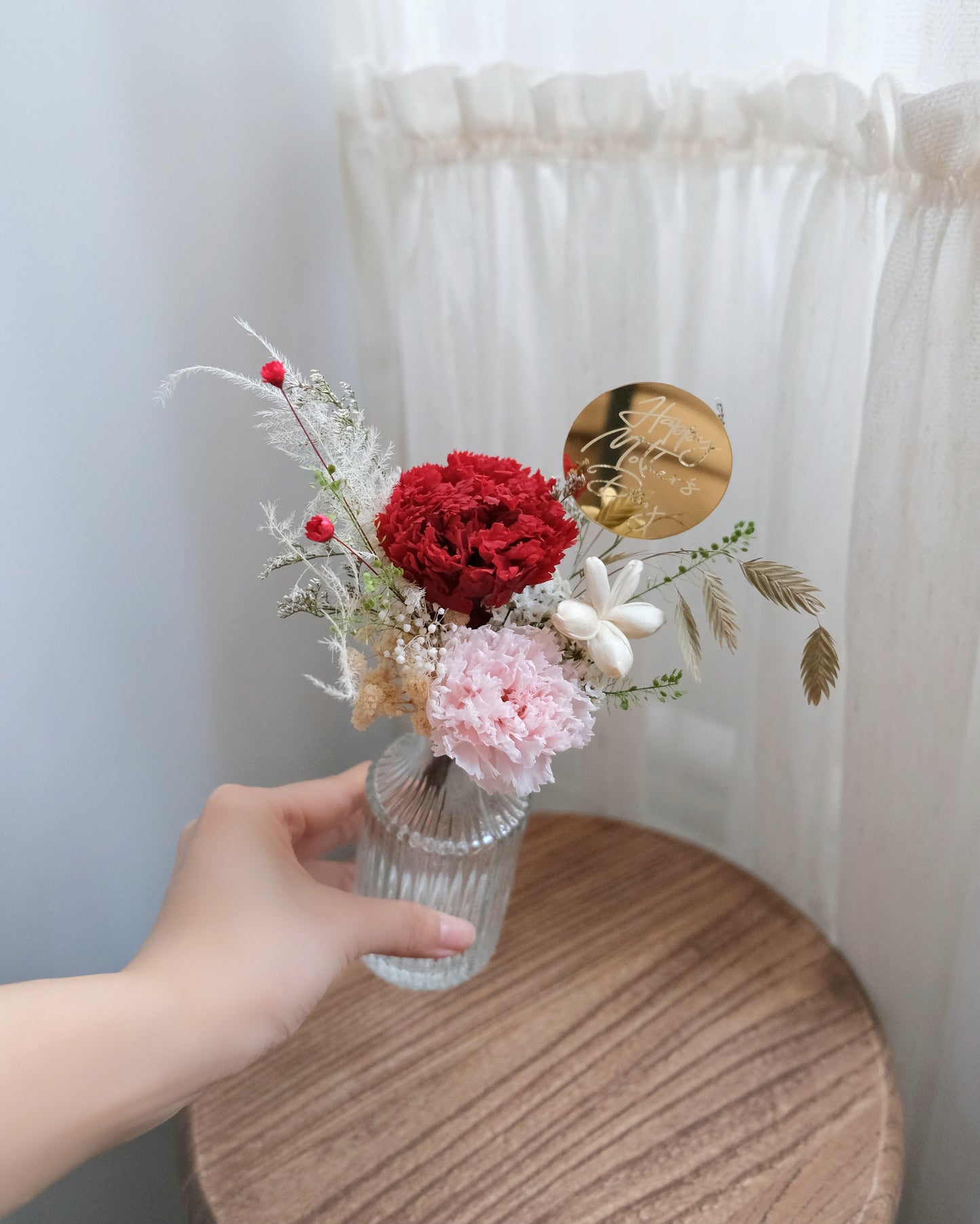 永生花康乃馨小花樽